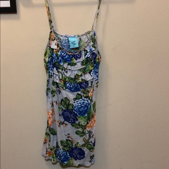 Tops - Floral Ruffle Top